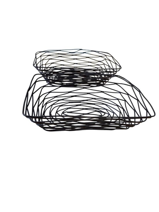 Other - Artisan Metal Wire Basket Set Black Nesting Open Grid Tablecract collection Mode
